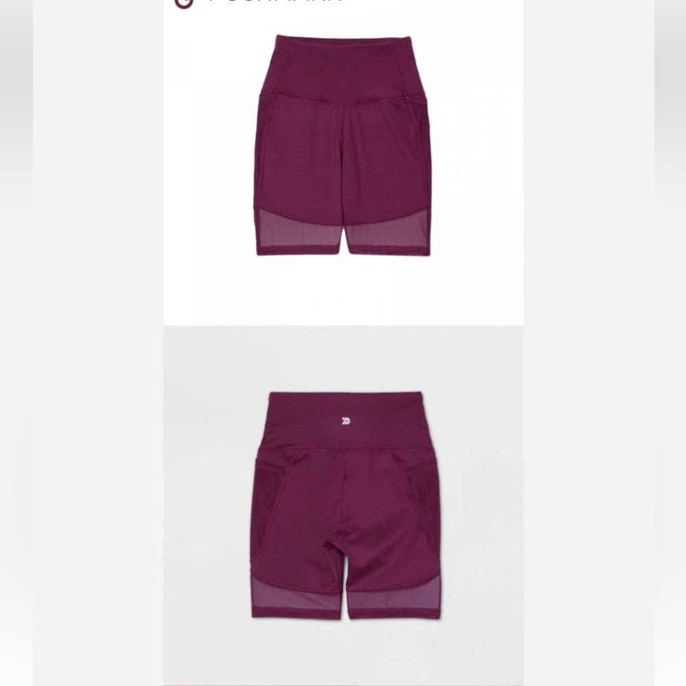 All In Motion Purple High Waisted Biker Shorts. Size L